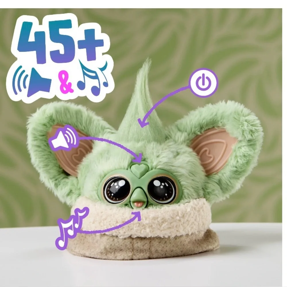 Furby Furblets Star Wars Grogu Plush Keychain - Green NIB